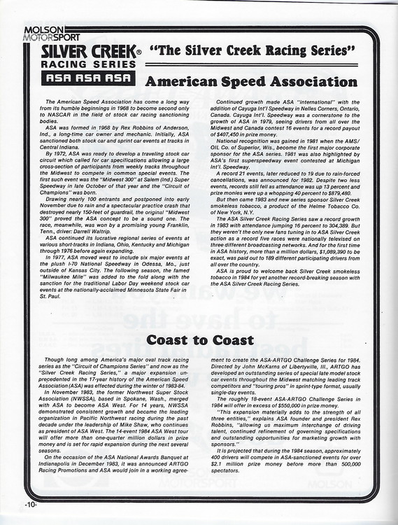 Scan-11 - Cayuga Speedway - Molson 300 Program - 1985