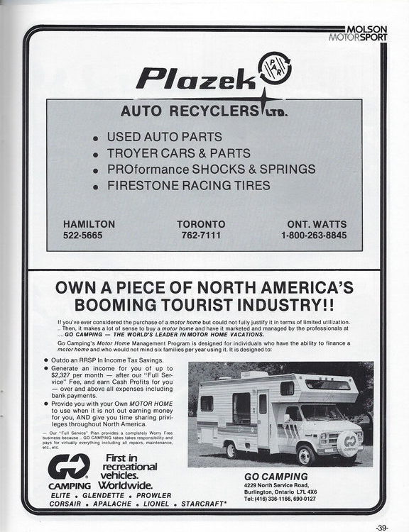 Scan-40 - Cayuga Speedway - Molson 300 Program - 1985