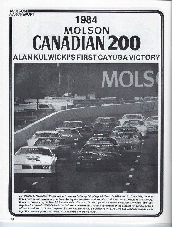 Scan-45 - Cayuga Speedway - Molson 300 Program - 1985
