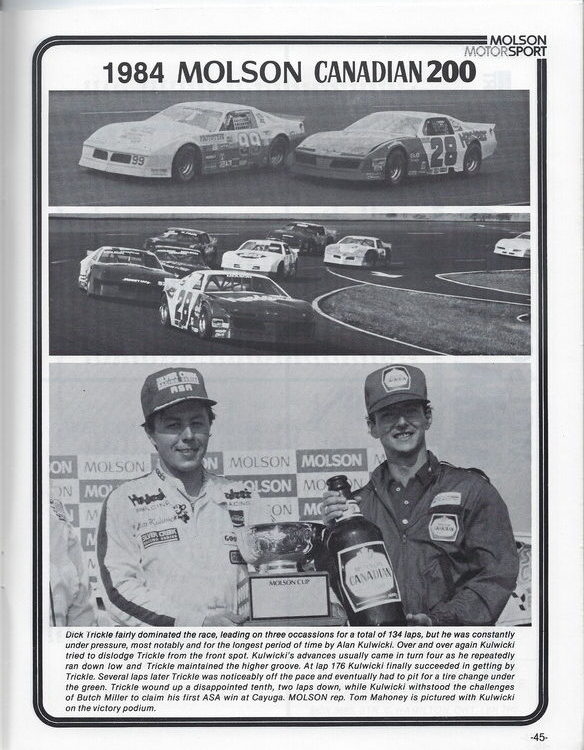 Scan-46 - Cayuga Speedway - Molson 300 Program - 1985