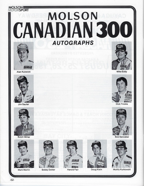 Scan-53 - Cayuga Speedway - Molson 300 Program - 1985