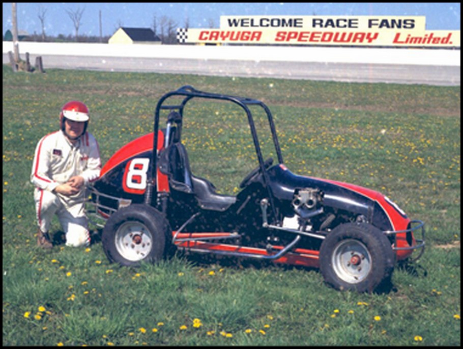 Albert Banyard is one of the founding members of the Can Am Midget Racing Club. The Club was started on a track at Alberts Farm. Courtesy of Albert Banyard