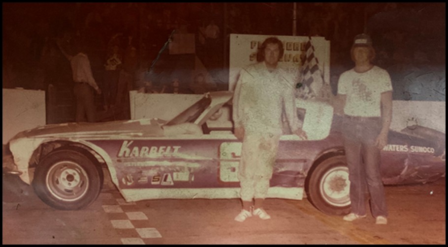 Dave Lynch 67 at Flamboro Speedway 1975. Courtesy of Derek Lynch