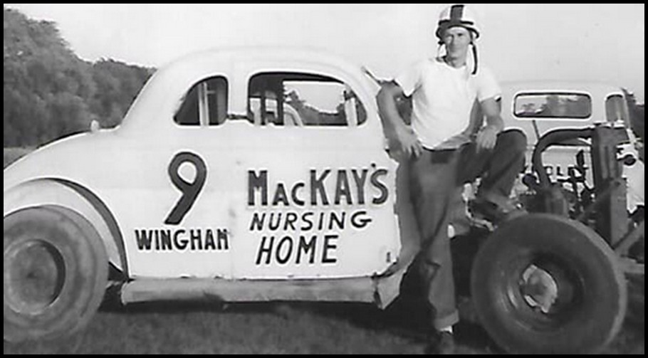 Dave Stephenson with his first race car at Bridgeport Speedway. Courtesy of Bill Stephenson