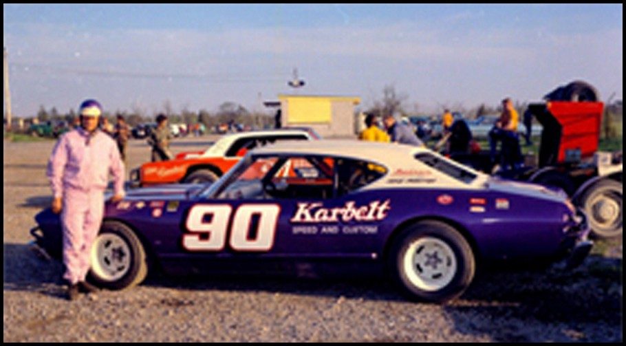 Doug Warnes at Flamboro Speedway back in 1971. Photo by Tex