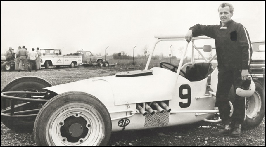 Hazen with his supermodified at Flamboro Speedway back in 1967.