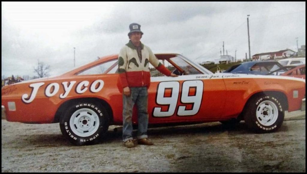 Jack Copeman and his Street Stock at Delaware Speedway in 1981. Courtesy of George and Trista Copeman