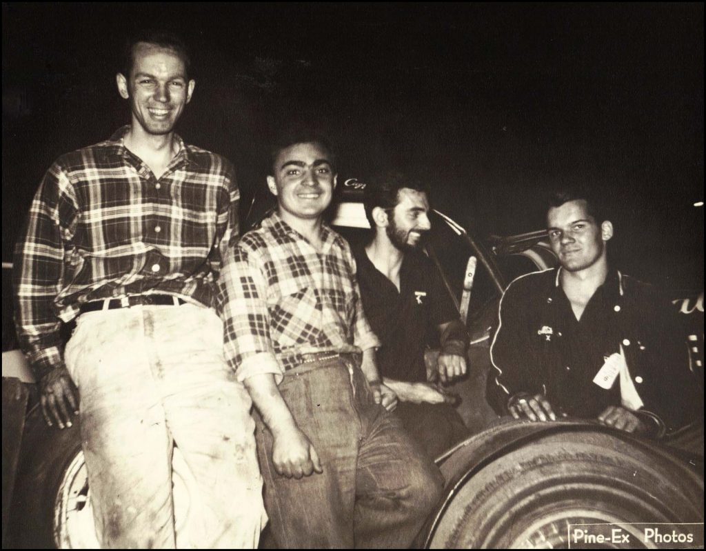 Left to right Colin Cuzzilla, Little Joe, Tom Cuzzilla Sr. and Mike Barney Barnes. Circa 1960 Courtesy of Five Zero Racing