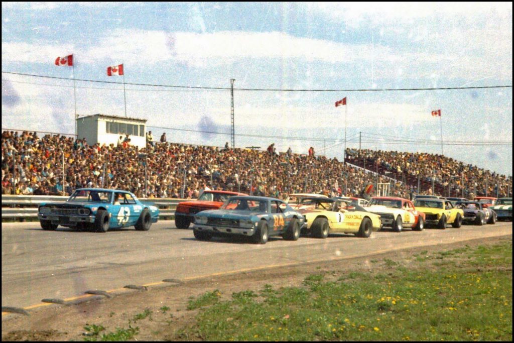 The Starting Grid back in 1972 at Flamboro Speedway Courtesy of Flamboro Speedway Hall Of Fame