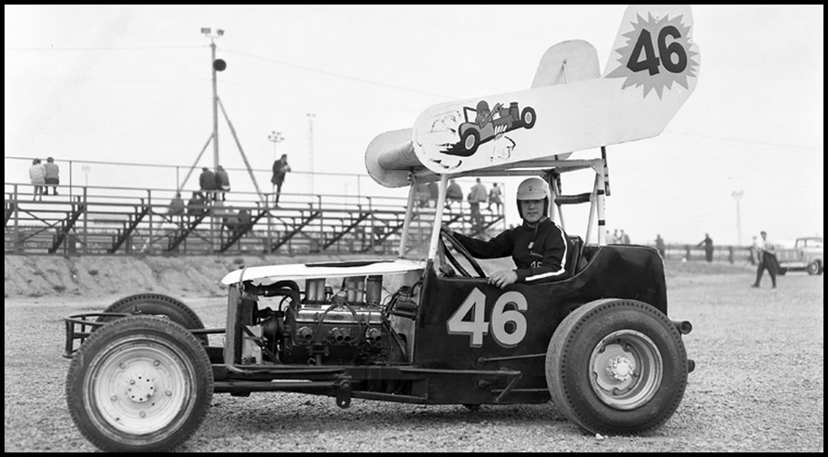 Warren Coniam in a Hazen McIntosh owned car