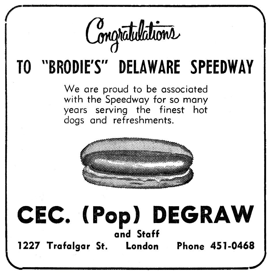 Pop Degraws Advertisement. Courtesy of Bill Daniels 1