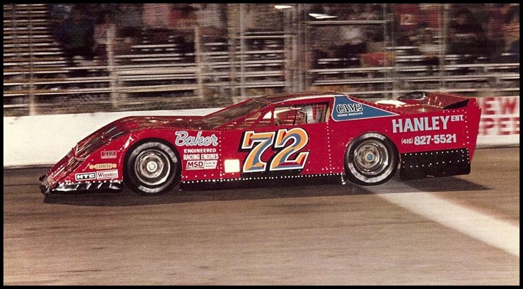 Jr. Hanley at New Smyrna Speedway for 'Speedweeks'. Courtesy of Bob Sumak