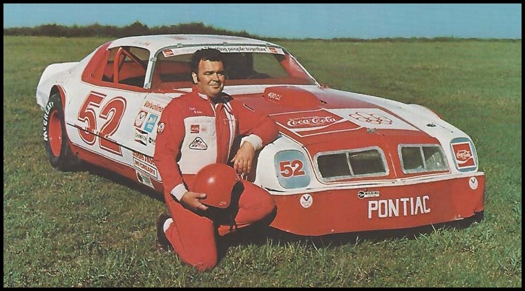 Earl Ross with his Coca Cola sponsored Pontiac Trans Am 1976. Yesterday's Speedways Collection