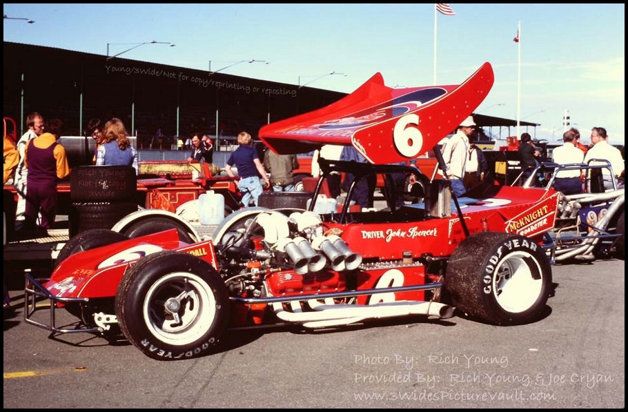 Johnny Spencer #6 in the McKnight Roadster at Oswego Speedway Courtesy of Rich Young