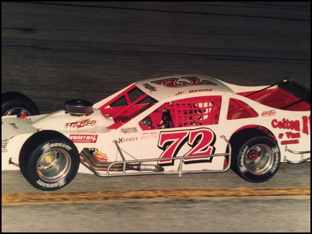 Jr. Hanley in 2001 at New Smyrna Speedway in Florida.