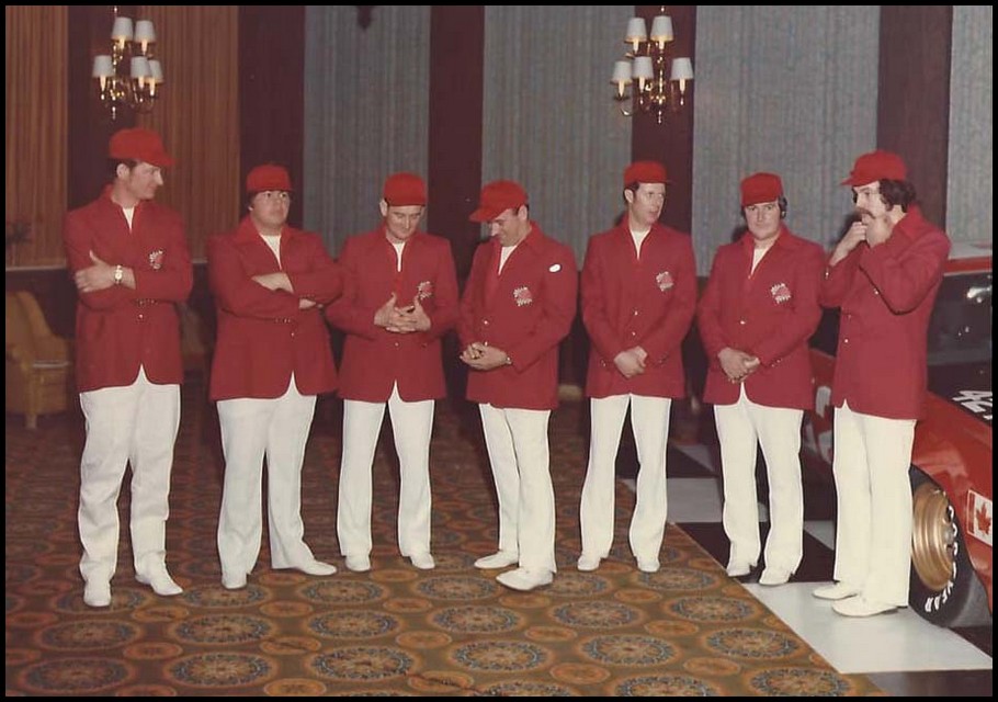 Left to right. Charlie Greenlaw,Kenny Silk , Gord McKichan, Stan McKichan, Ron Ling , Ken McKichan , Don Dunkin. Courtesy of James Conrad