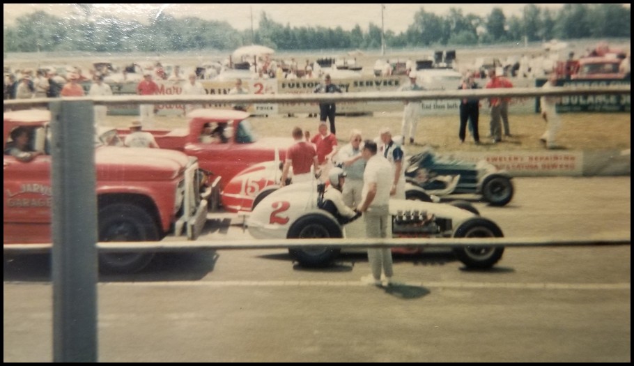 Mario Andretti #2 won both of the Sprint Car Twin 50s on July 16th, 1967 at Oswego Speedway in the Leader Card SPL4 Cam Ford. Courtesy of Michael Pirro