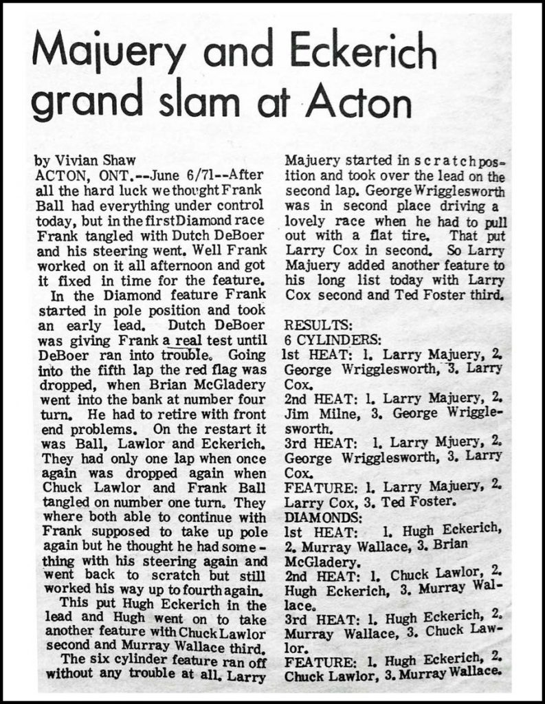Majuery and Eckerich grand slam at Acton. Courtesy of Steve Doernbach