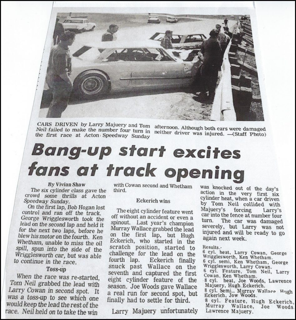 Bang Up Start excites fans at track opening. Courtesy of Steve Doernbach