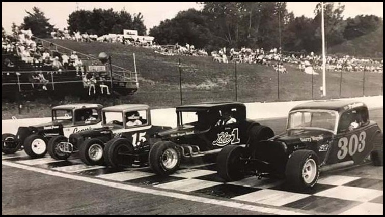 These four Cars are all done up like the cars that raced at Delaware back in the day. Courtesy of Brian Roes