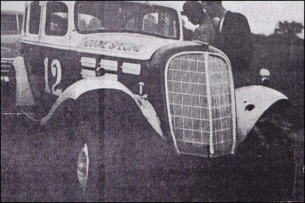 Lloyd Shaw raced the Stock Cars as well as the Half Milers at Charlie Greenley's Speedway Park in 1949. Courtesy of Dave Boon