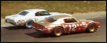 Richard Petty #43 and Bobby Allison #12 at the Mosport Road Course for the Export A race in 1974. Yesterday's Speedways Collection
