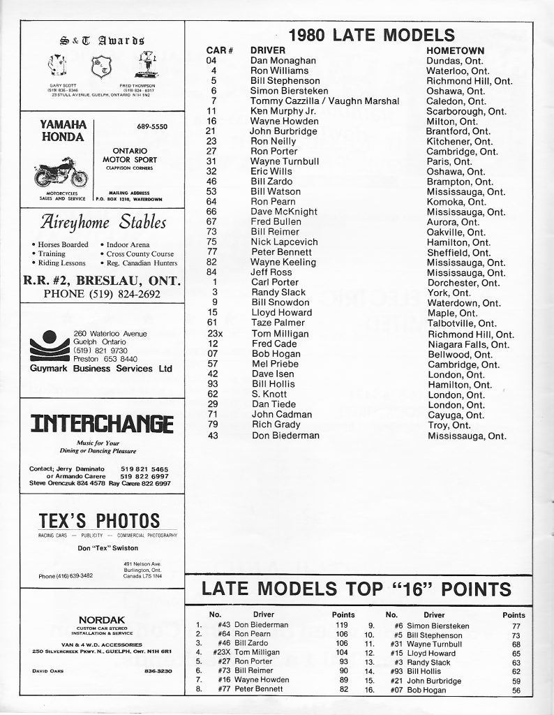 1980 Flamboro Speedway Program - Page - 8