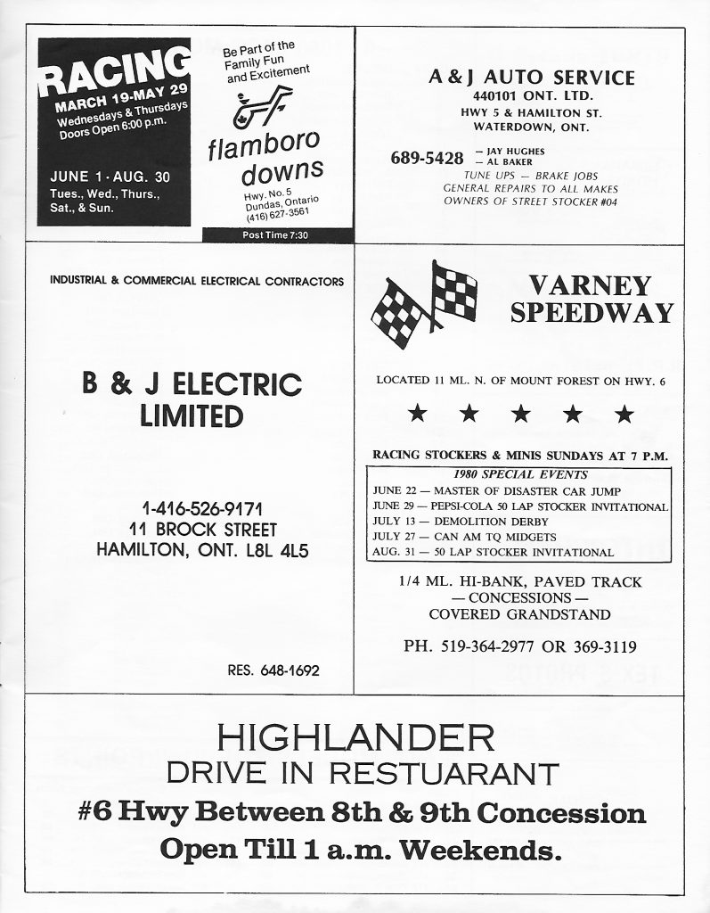 1980 Flamboro Speedway Program - Page - 7