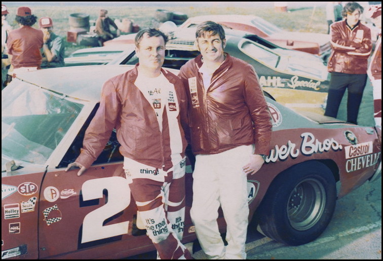 Tommy Milligan and Bobby Allison with the #23 at Pinecrest Speedway May 73