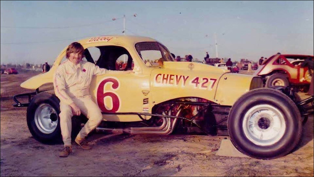 Davey Moore with the Neil Sharpe owned Car