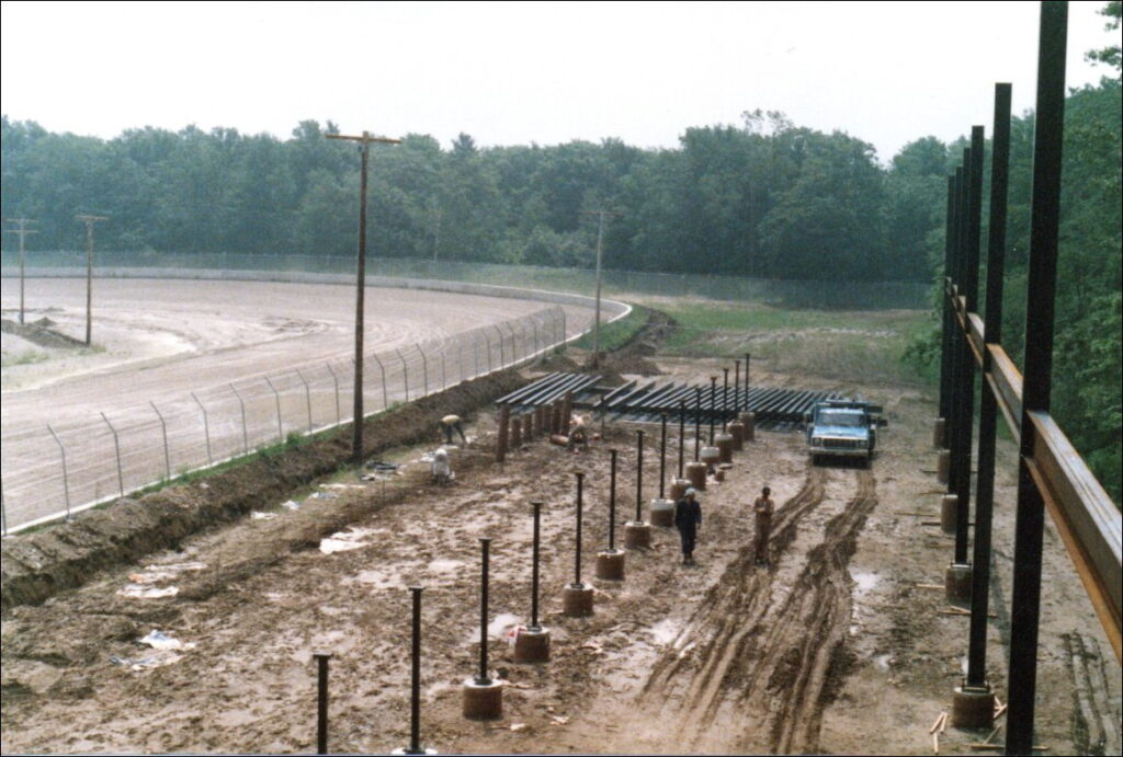 Construction of the Grandstand is underway